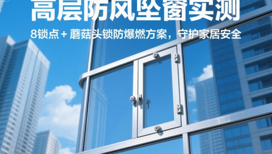 高層防風(fēng)墜窗實(shí)測(cè)：8鎖點(diǎn)+蘑菇頭鎖防爆燃方案，守護(hù)家居安全